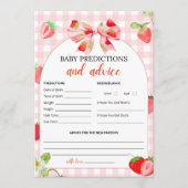 Someone Berry Sweet | Baby Predictions & Advice 招待状 (正面)