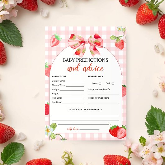 Someone Berry Sweet | Baby Predictions & Advice 招待状