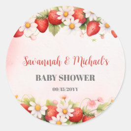 Someone Berry Sweet Baby Shower ラウンドシール