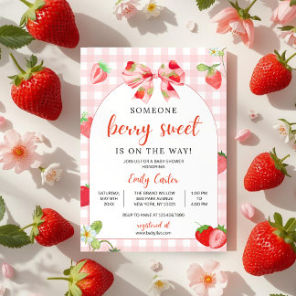 Someone Berry Sweet Baby Shower Invitation 招待状