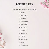 Someone Berry Sweet Baby Shower | Word Scramble 招待状