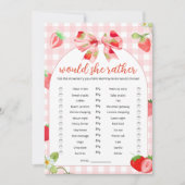 Someone Berry Sweet Baby Shower | Would She Rather 招待状 (正面)