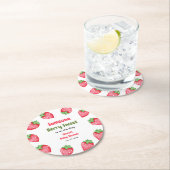 Someone Berry Sweet Strawberry Baby Shower  ラウンドペーパーコースター (インサイチュ)