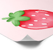 Someone Berry Sweet Strawberry Baby Shower Welcome ポスター (角)