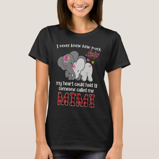 Someone Called Me Mimi  Elephants Cute Mother's Da Tシャツ (正面)