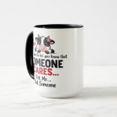Someone Cares (Not Me) Funny cow Coworker マグカップ (正面左)