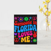Someone In Florida Loves Me Boho Floral Peaceful C カード (黄色い花)