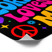 Someone In Florida Loves Me Boho Floral Peaceful C ポスター (角)