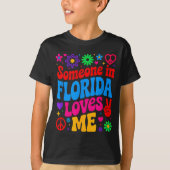 Someone In Florida Loves Me Boho Floral Peaceful C Tシャツ (正面)