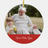 Someone In Heaven Cardinal Greenery Photo セラミックオーナメント (裏面)