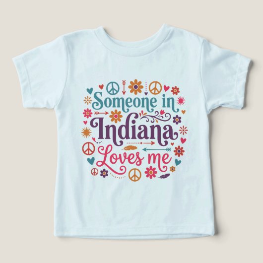Someone in Indiana Loves Me Boho Hippie Design (デザイン正面)