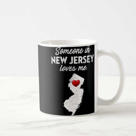 Someone In New Jersey Loves Me - New Jersey Nj コーヒーマグカップ (右)