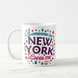 Someone in New York Loves Me Retro Funny Design コーヒーマグカップ