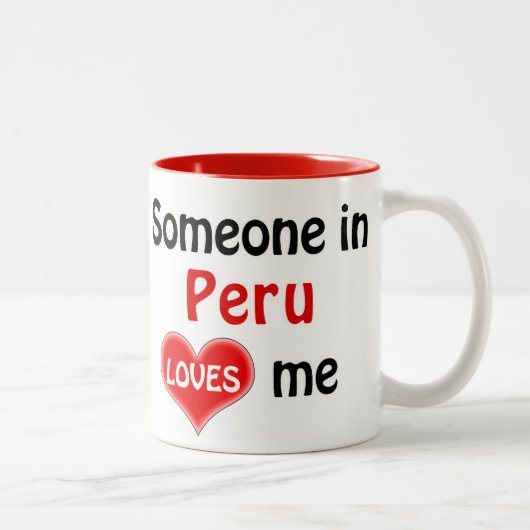 Someone in Peru loves me ツートーンマグカップ (右)
