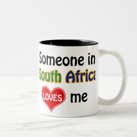 Someone in South Africa loves me ツートーンマグカップ (右)