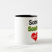 Someone in South Africa loves me ツートーンマグカップ (中央)