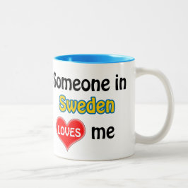 Someone in Sweden Loves me ツートーンマグカップ