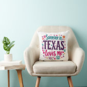 Someone in Texas Love Me - Retro Texas Hippie Art クッション (椅子)