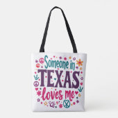 Someone in Texas Love Me - Retro Texas Hippie Art トートバッグ (裏面)