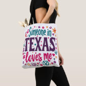 Someone in Texas Love Me - Retro Texas Hippie Art トートバッグ (クローズアップ)