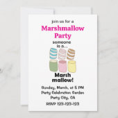 Someone Is A Marshmallow Funny Food Party 招待状 (正面)