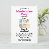 Someone Is A Marshmallow Funny Food Party 招待状 (スタンド正面)