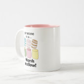 Someone Is A Marshmallow Funny Food Quote ツートーンマグカップ (正面左)
