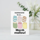 Someone Is A Marshmallow Funny Food Quote ポストカード (スタンド正面)