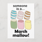 Someone Is A Marshmallow Funny Food Quote ポストカード (正面)