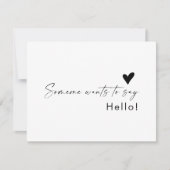 Someone wants to Say Hello Baby Announcement Card サンキューカード (正面)