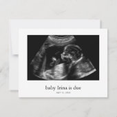 Someone wants to Say Hello Baby Announcement Card サンキューカード (裏面)