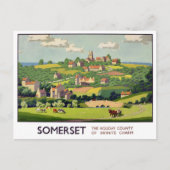 Somersetイングランドのヴィンテージ旅行はがき ポストカード (正面)