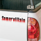 Somervillainの赤いバンパーステッカー バンパーステッカー (トラック上)