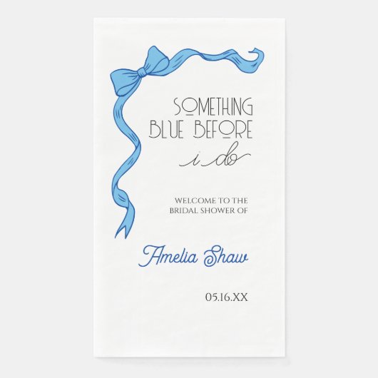 Something Before I do Blue Bow Bridal Shower (正面)