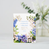 Something Blueに感謝: ベビーズブレス & フラックス ポストカード (スタンド正面)