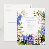 Something Blueに感謝: ベビーズブレス & フラックス ポストカード (正面/裏面)