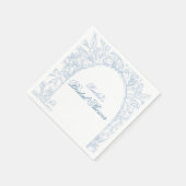 Something Blueの野生の花のブライダルシャワー招待状 スタンダードカクテルナプキン (角)