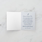 Something Blueエレガントバラブライダルシャワー サンキューカード (内部)
