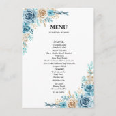 Something Blueシャワー前のブライダルシャワー メニュー (正面)
