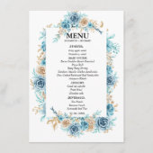 Something Blueシャワー前のブライダルシャワー メニュー (正面)