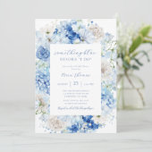 Something Blueフローラフレームブライダルシャワー 招待状 (スタンド正面)