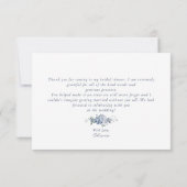 Something Blueフローラブライダルシャワーサンキューカード 招待状 (裏面)