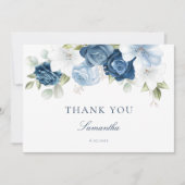 Something Blueフローラブライダルシャワーサンキューカード 招待状 (正面)