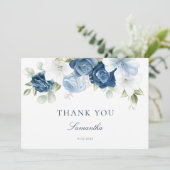 Something Blueフローラブライダルシャワーサンキューカード 招待状 (スタンド正面)