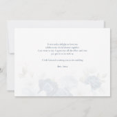 Something Blueフローラブライダルシャワーサンキューカード 招待状 (裏面)