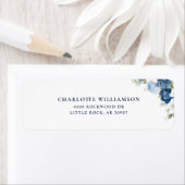 Something Blueフローラブライダルシャワー差出人住所 ラベル (インサイチュ)