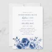 Something Blueフローラブライダルシャワー 招待状 (正面)