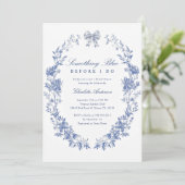 Something Blueフローラブライダルシャワー 招待状 (スタンド正面)
