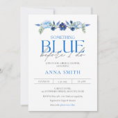 Something Blueフローラブライダルシャワー 招待状 (正面)