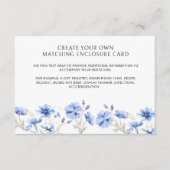 Something Blueフローラブライダルシャワー 空白の エンクロージャーカード (正面)